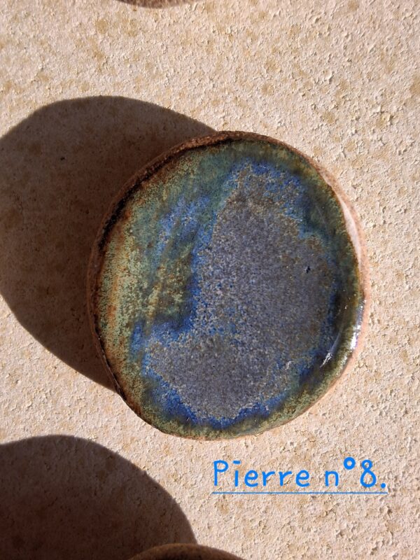 Pierre d'apaisement/ worry stone - Bleu vert – Image 10