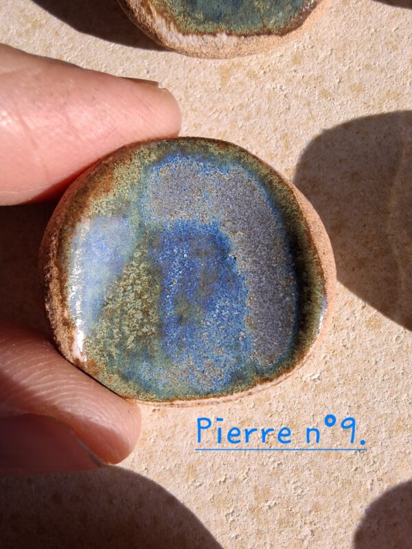 Pierre d'apaisement/ worry stone - Bleu vert – Image 11