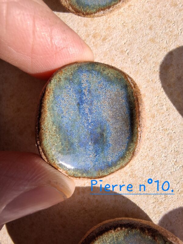 Pierre d'apaisement/ worry stone - Bleu vert – Image 12