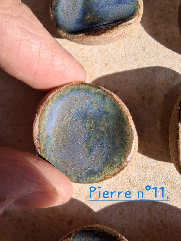 Pierre d'apaisement/ worry stone - Bleu vert – Image 13