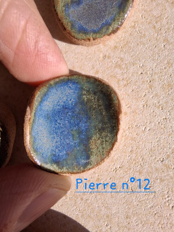 Pierre d'apaisement/ worry stone - Bleu vert – Image 14