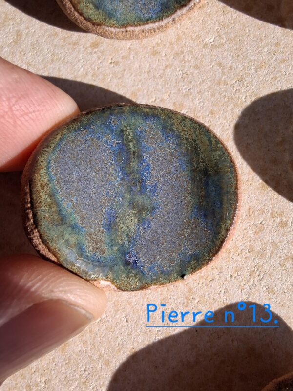 Pierre d'apaisement/ worry stone - Bleu vert – Image 15
