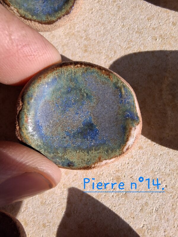 Pierre d'apaisement/ worry stone - Bleu vert – Image 16
