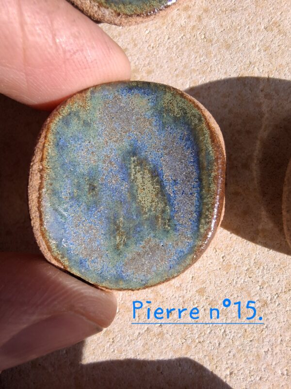 Pierre d'apaisement/ worry stone - Bleu vert – Image 17