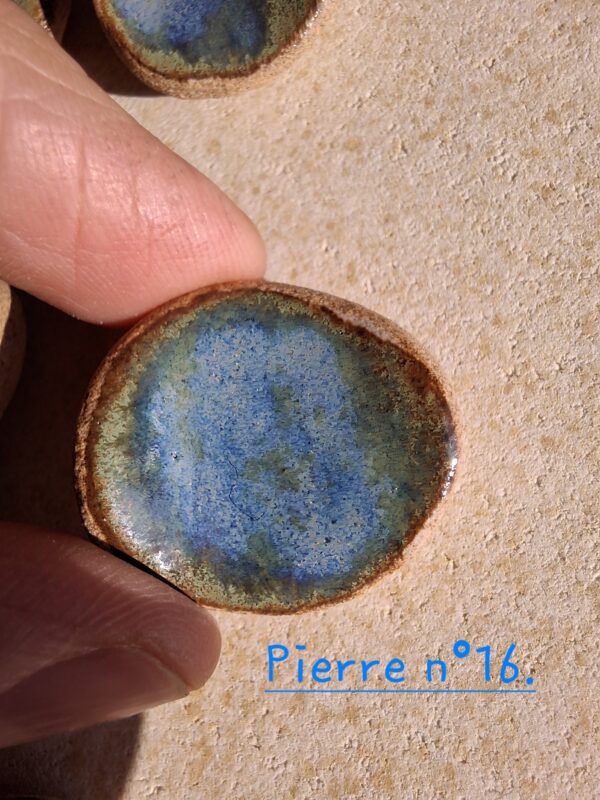 Pierre d'apaisement/ worry stone - Bleu vert – Image 18