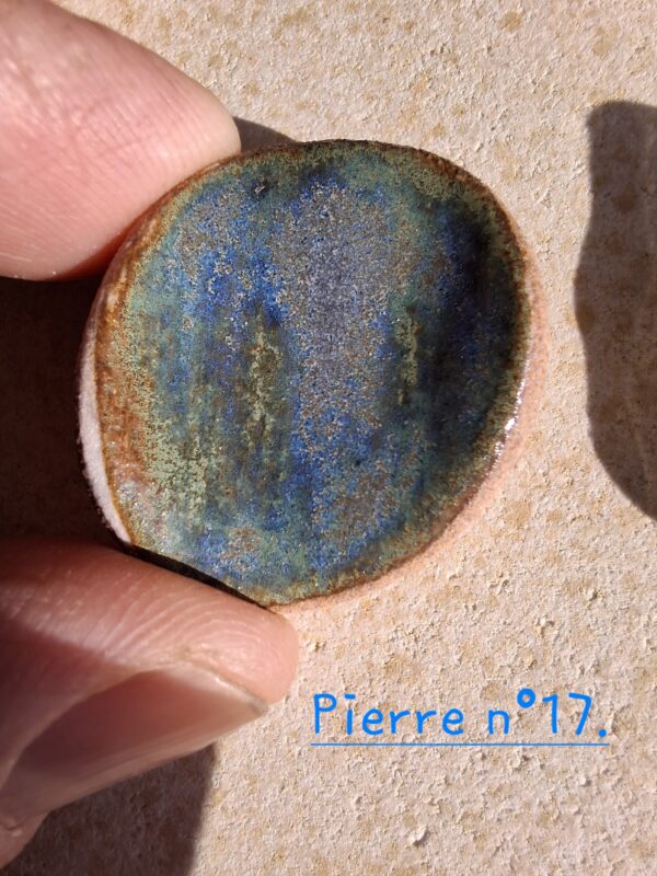 Pierre d'apaisement/ worry stone - Bleu vert – Image 19