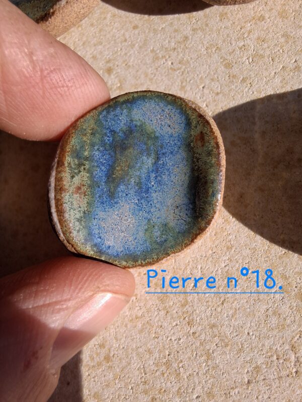 Pierre d'apaisement/ worry stone - Bleu vert – Image 20