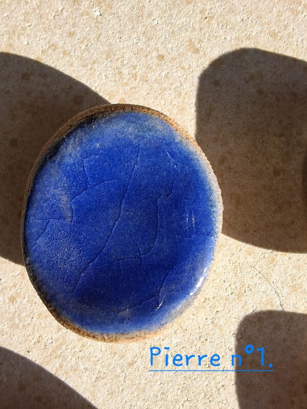 Pierre d'apaisement/ worry stone - Bleu – Image 4