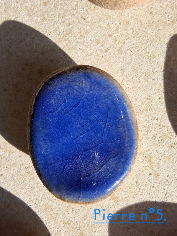 Pierre d'apaisement/ worry stone - Bleu – Image 8