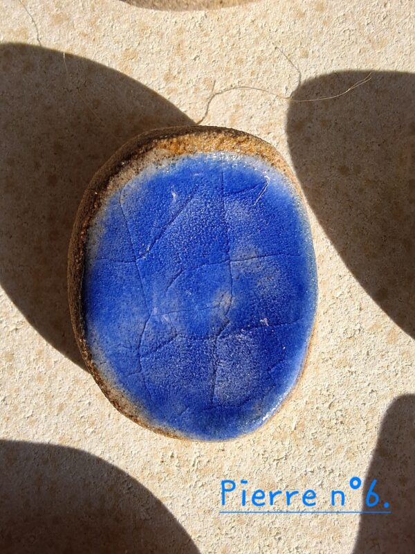 Pierre d'apaisement/ worry stone - Bleu – Image 9