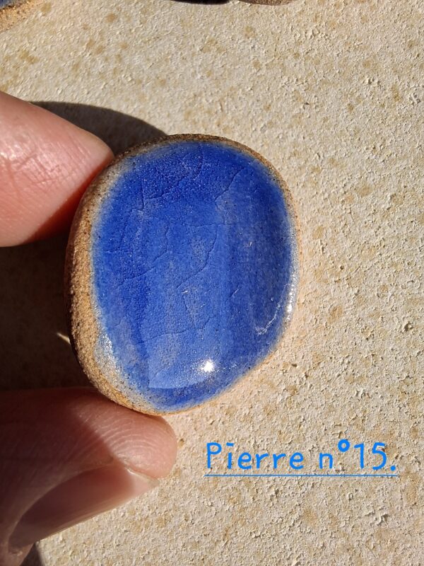Pierre d'apaisement/ worry stone - Bleu – Image 18