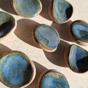 Pierre d’apaisement/ worry stone – Bleu vert