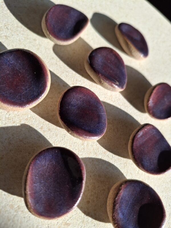 Pierre d'apaisement/ worry stone - Prune