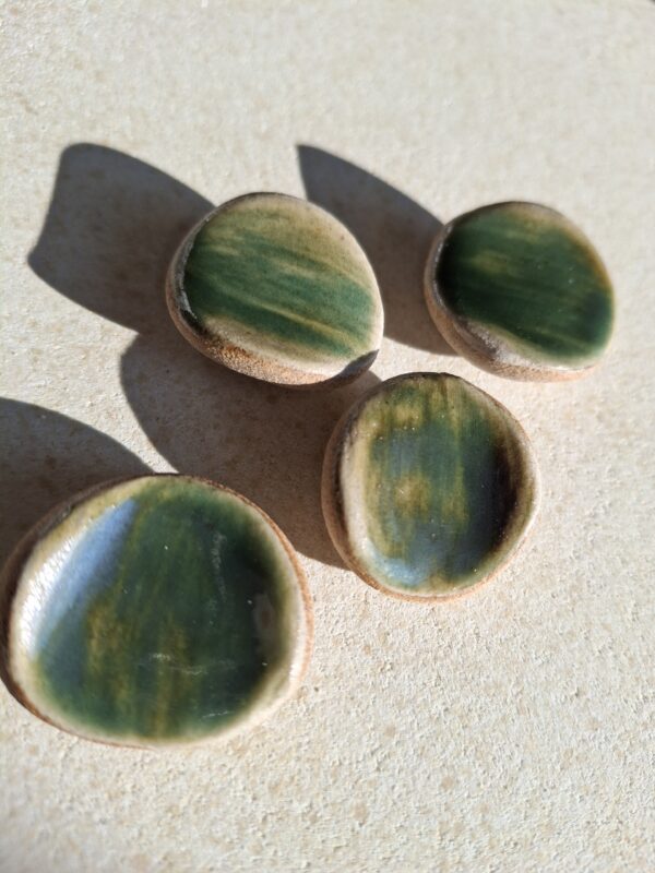 Pierre d'apaisement/ worry stone - Vert d'eau foncé