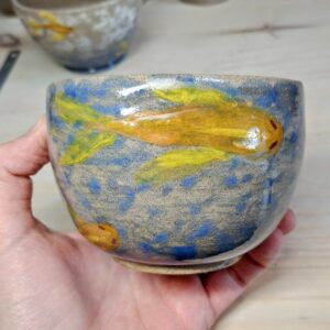 Contenant/cache pot poisson - 45 cl- Imparfait