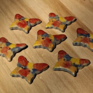 Bouton en grès – PAPILLON