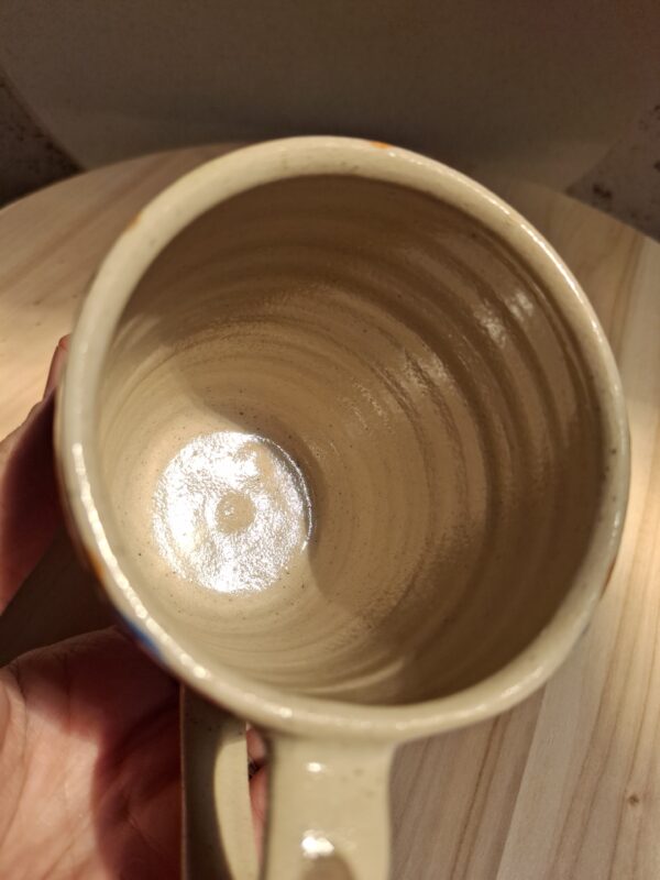 Contenant en grès de Saint Amand en Puisaye - Mug pois multicolores – Image 6