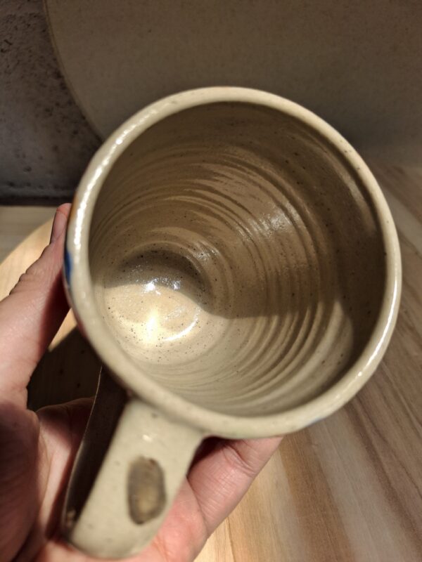 Contenant en grès de Saint Amand en Puisaye - mug pois multicolores – Image 5