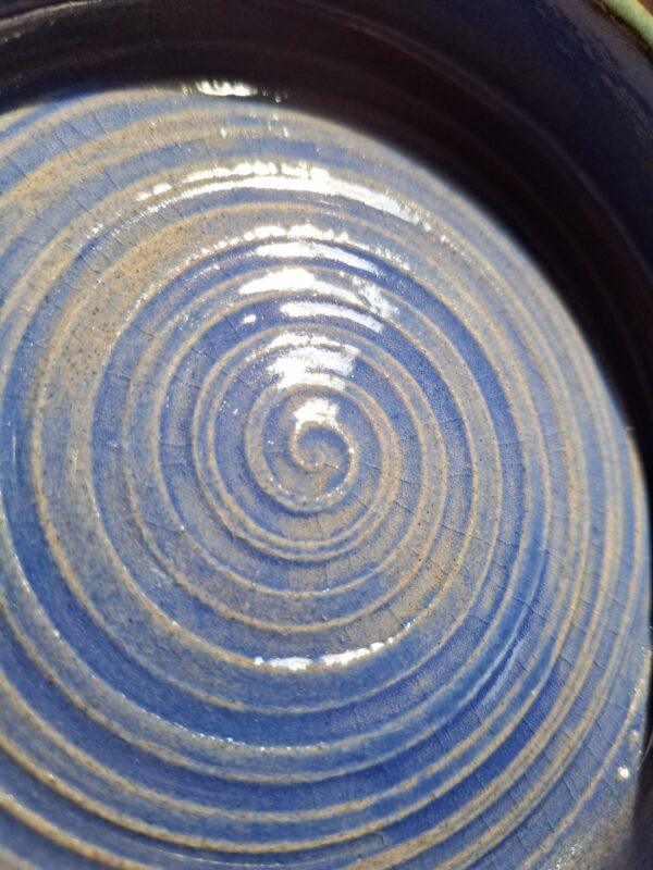 Coupelle porte savon en grès Cagnat Spirale cobalt. – Image 6