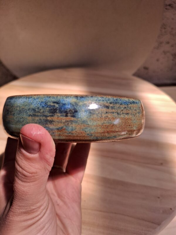 Coupelle porte savon en grès Cagnat Spirale cobalt. – Image 4