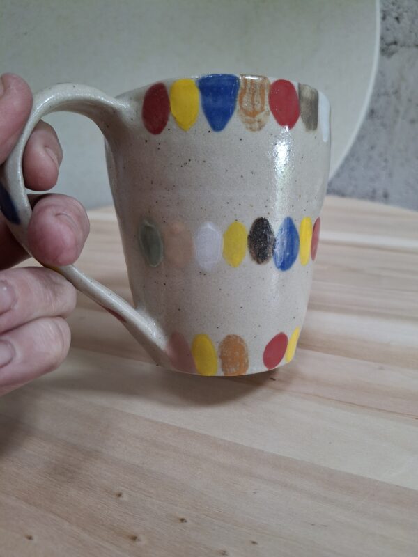 Contenant en grès de Saint Amand en Puisaye - Mug pois multicolores – Image 8