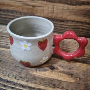 Contenant – Mug fraises en grès de Saint-Amand🍓 – 25 cl