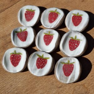Pierre d’apaisement/ worry stone – Fraise 🍓