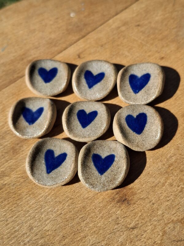 Pierre d'apaisement/ worry stone - Cœur bleu