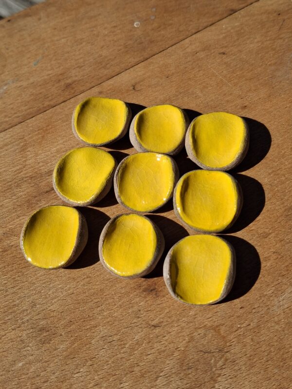 Pierre d'apaisement/ worry stone - Jaune