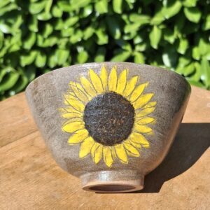 Petit bol tournesols en grès de Treigny – 30 cl