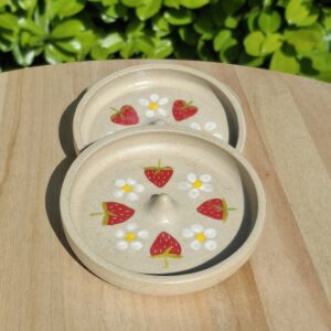 Coupelle à bijoux en grès de Saint-Amand – FRAISES –