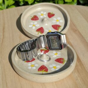 Coupelle à bijoux en grès de Saint-Amand – FRAISES –