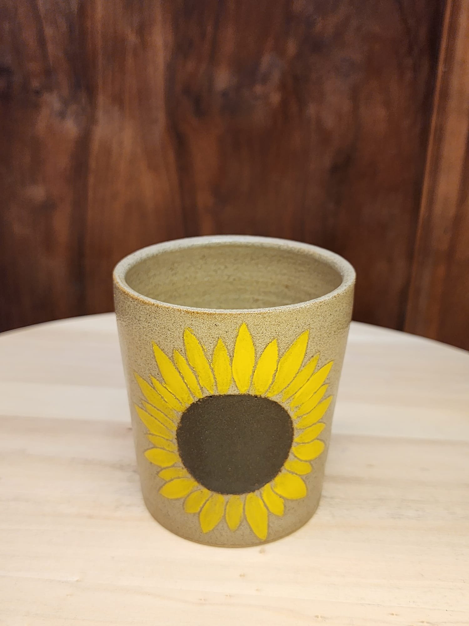 Tasse tournesol en grès de Moutiers - 25 cl environ – Image 2
